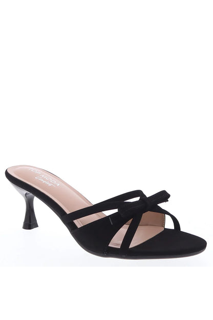 Women's Strappy Ribbon Upper Kitten Heel - ANGIE94
