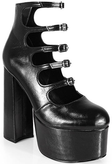 Women's Buckled Strap Platform Dress Heel- DOROLA22