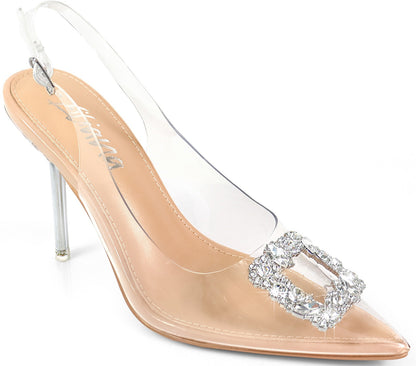 Women's Rhinestone Pointy Toe Dress Shoes- LEILANI1