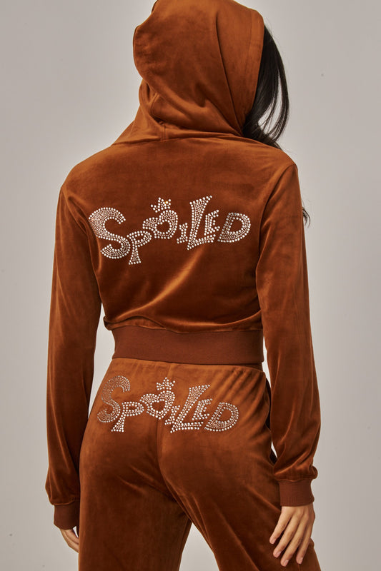 Women's Spoiled Bling Hoodie Track Set - LVPTAYLOR5