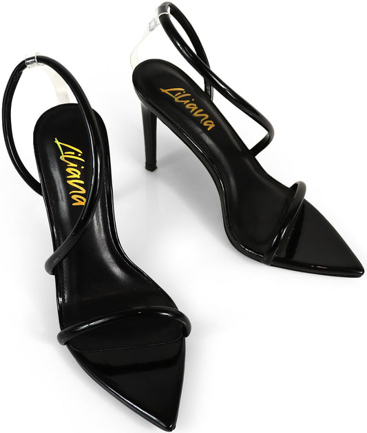 Women's Metallic Open Toe Heel- LAUCIA38