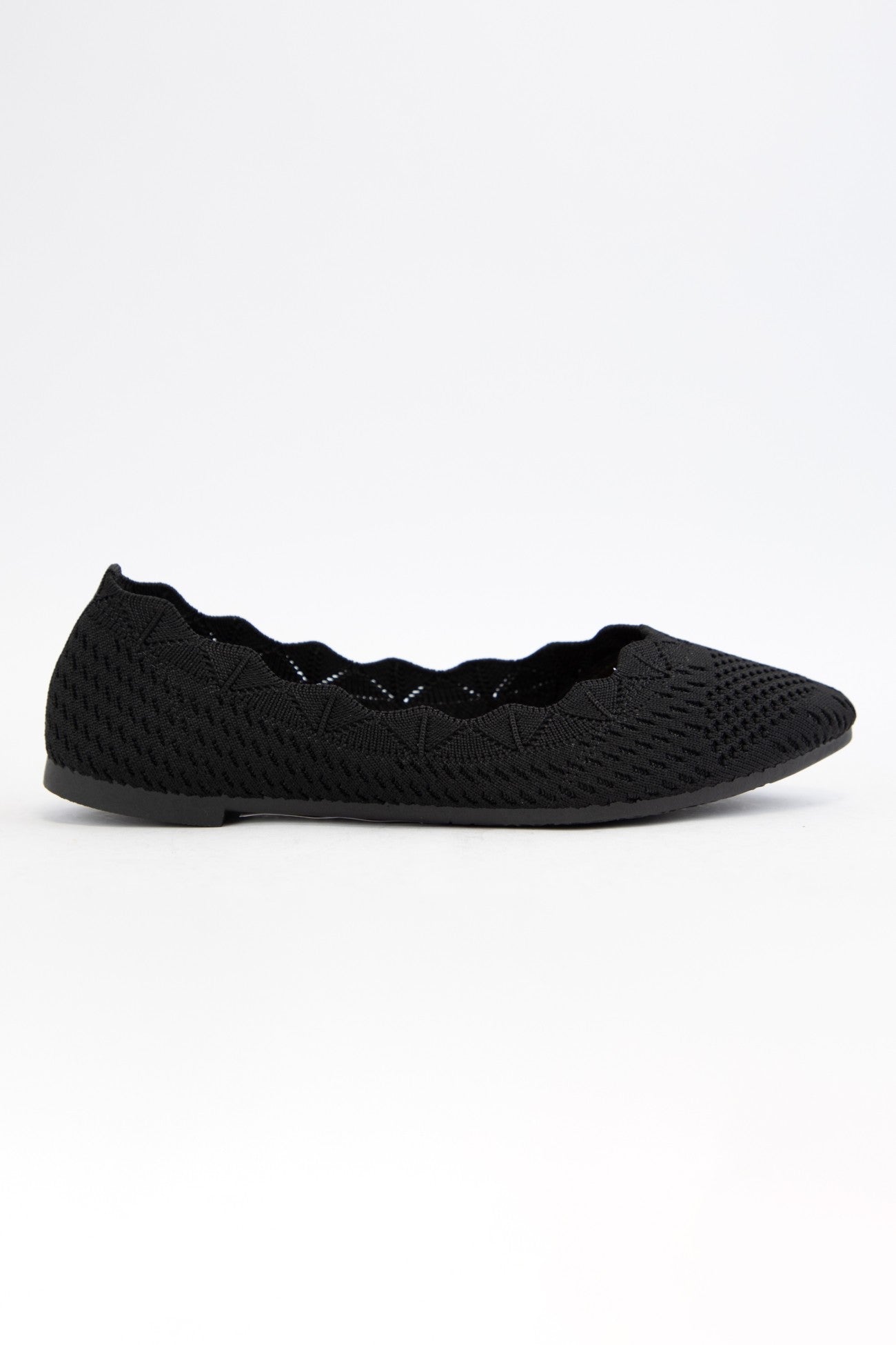 Women's Scallop Edge Crochet Knitted Flat- KOSTAS