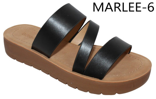 Women's Triple Strap Lug Sole Flat Sandal - MARLEE6