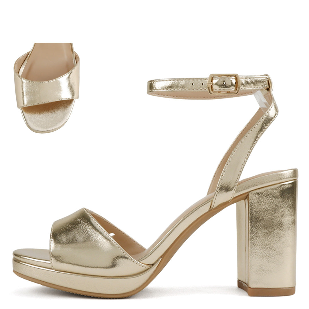 Women's Open Toe Heel with Strap - HARBORS