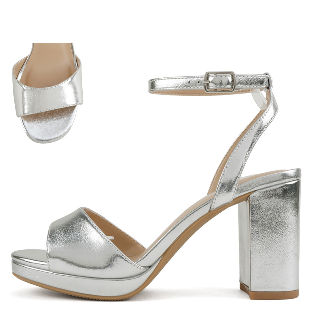 Women's Open Toe Heel with Strap - HARBORS