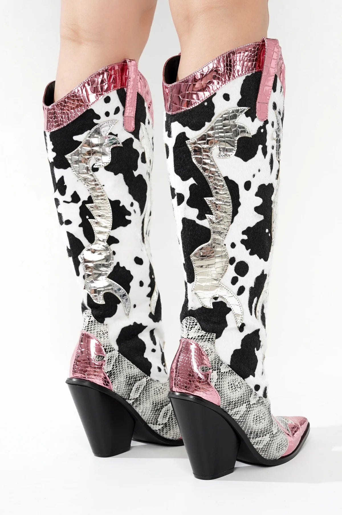 Women's Animal Print Cowboy Boots-  KARINE